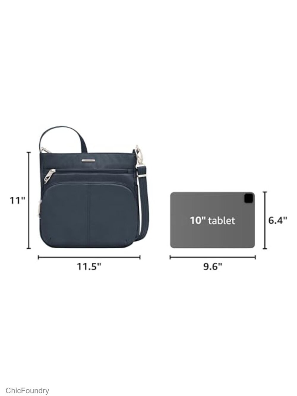 Anti-Theft Crossbody Bag with RFID Blocking, Slash-Resistant, Adjustable Strap, - Picture 2 of 6